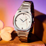 Buy Shop D1 Milano Ultra Thin Marble White Dial Silver Steel Strap Watch for Women - D1-UTBL13 USA Online