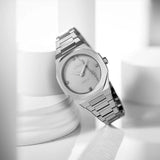 Buy Shop D1 Milano Ultra Thin Marble White Dial Silver Steel Strap Watch for Women - D1-UTBL13 USA Online