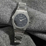 Buy Shop D1 Milano Ultra Thin Matte Black Dial Silver Steel Strap Watch for Men - D1-UTBJ40 USA Online
