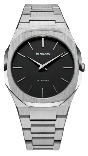 Buy Shop D1 Milano Ultra Thin Matte Black Dial Silver Steel Strap Watch for Men - D1-UTBJ40 USA Online