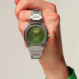 Buy Shop D1 Milano Ultra Thin Moss Green Dial Silver Steel Strap Watch for Men - D1-UTBJ06 USA Online