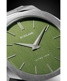Buy Shop D1 Milano Ultra Thin Moss Green Dial Silver Steel Strap Watch for Men - D1-UTBJ06 USA Online