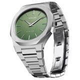 Buy Shop D1 Milano Ultra Thin Moss Green Dial Silver Steel Strap Watch for Men - D1-UTBJ06 USA Online