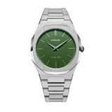 Buy Shop D1 Milano Ultra Thin Moss Green Dial Silver Steel Strap Watch for Men - D1-UTBJ06 USA Online