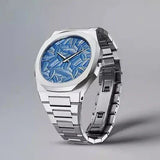 Buy Shop D1 Milano Ultra Thin Olympic Blue Dial Silver Steel Strap Watch for Men - D1-UTBJ35 USA Online