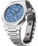 Buy Shop D1 Milano Ultra Thin Olympic Blue Dial Silver Steel Strap Watch for Men - D1-UTBJ35 USA Online