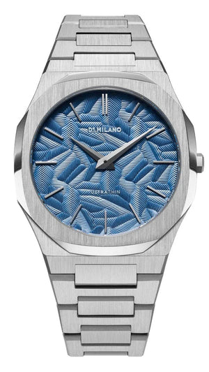 Buy Shop D1 Milano Ultra Thin Olympic Blue Dial Silver Steel Strap Watch for Men - D1-UTBJ35 USA Online