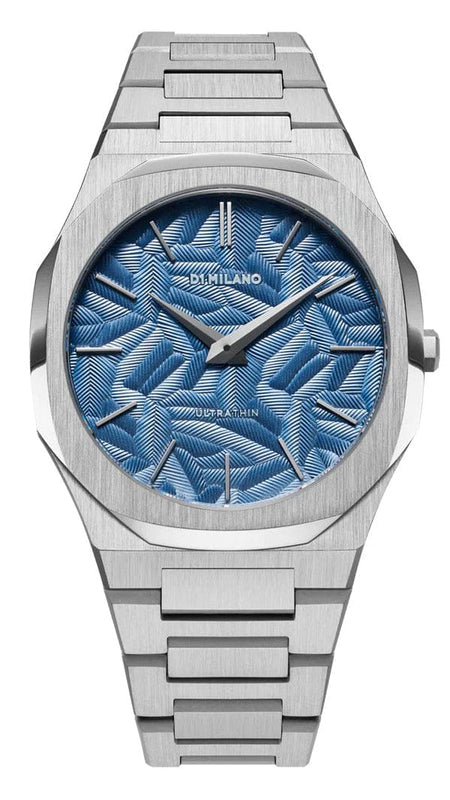 Buy Shop D1 Milano Ultra Thin Olympic Blue Dial Silver Steel Strap Watch for Men - D1-UTBJ35 USA Online