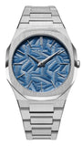 Buy Shop D1 Milano Ultra Thin Olympic Blue Dial Silver Steel Strap Watch for Men - D1-UTBJ35 USA Online