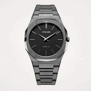 Buy Shop D1 Milano Ultra Thin Re-Gun Black Dial Gray Steel Strap Watch for Men - D1-UTBJ41 USA Online