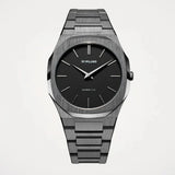 Buy Shop D1 Milano Ultra Thin Re-Gun Black Dial Gray Steel Strap Watch for Men - D1-UTBJ41 USA Online