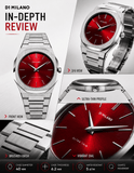 Buy Shop D1 Milano Ultra Thin Red Dial Silver Steel Strap Watch for Men - D1-UTBJ05 USA Online