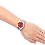 Buy Shop D1 Milano Ultra Thin Red Dial Silver Steel Strap Watch for Men - D1-UTBJ05 USA Online