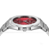 Buy Shop D1 Milano Ultra Thin Red Dial Silver Steel Strap Watch for Men - D1-UTBJ05 USA Online
