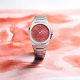 Buy Shop D1 Milano Ultra Thin Red Dial Silver Steel Strap Watch for Men - D1-UTBJ20 USA Online