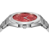 Buy Shop D1 Milano Ultra Thin Red Dial Silver Steel Strap Watch for Men - D1-UTBJ20 USA Online
