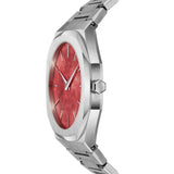 Buy Shop D1 Milano Ultra Thin Red Dial Silver Steel Strap Watch for Men - D1-UTBJ20 USA Online