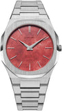 Buy Shop D1 Milano Ultra Thin Red Dial Silver Steel Strap Watch for Men - D1-UTBJ20 USA Online