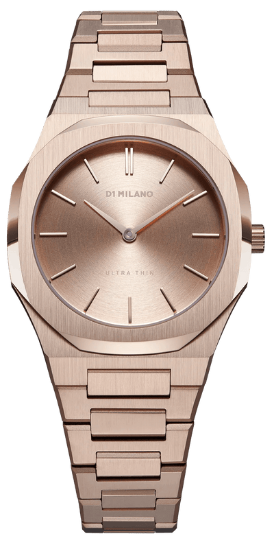 Buy Shop D1 Milano Ultra Thin Rose Gold Dial Rose Gold Steel Strap Watch for Women - D1-UTBL04 USA Online