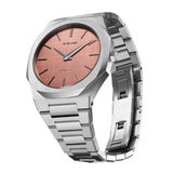 Buy Shop D1 Milano Ultra Thin Salmon Pink Dial Silver Steel Strap Watch for Men - D1-UTBJ26 USA Online