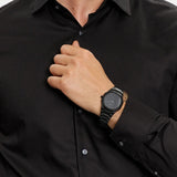 Buy Shop D1 Milano Ultra Thin Shadow Black Dial Black Steel Strap Watch for Men - D1-UTBJSH USA Online