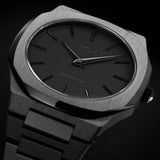 Buy Shop D1 Milano Ultra Thin Shadow Black Dial Black Steel Strap Watch for Men - D1-UTBJSH USA Online