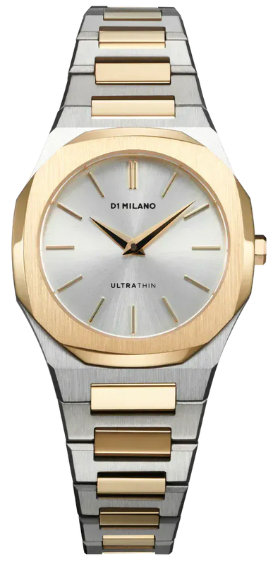Buy Shop D1 Milano Ultra Thin Silver Dial Two Tone Steel Strap Watch for Women - D1-UTBL34 USA Online