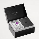 Buy Shop D1 Milano Ultra Thin Solar Sync Purple Dial Silver Steel Strap Watch for Women - D1-UTBL36 USA Online