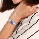 Buy Shop D1 Milano Ultra Thin Solar Sync Purple Dial Silver Steel Strap Watch for Women - D1-UTBL36 USA Online