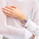 Buy Shop D1 Milano Ultra Thin Solar Sync Purple Dial Silver Steel Strap Watch for Women - D1-UTBL36 USA Online