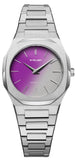 Buy Shop D1 Milano Ultra Thin Solar Sync Purple Dial Silver Steel Strap Watch for Women - D1-UTBL36 USA Online