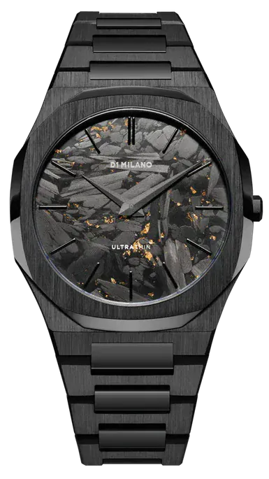 Buy Shop D1 Milano Ultra Thin Two Tone Black Steel Strap Watch for Men - D1-UTBJ31 USA Online