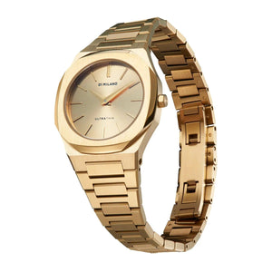 Buy Shop D1 Milano Ultra Thin Zephyr Gold Dial Gold Steel Strap Watch for Women - D1-UTBL31 USA Online