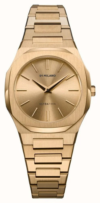 Buy Shop D1 Milano Ultra Thin Zephyr Gold Dial Gold Steel Strap Watch for Women - D1-UTBL31 USA Online