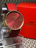 Buy Shop Coach Perry Red Dial Red Leather Strap Watch for Women - 14503867 USA Online