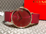 Buy Shop Coach Perry Red Dial Red Leather Strap Watch for Women - 14503867 USA Online