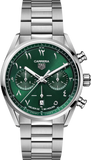 Buy Shop Tag Heuer Carrera Automatic Chronograph Limited Edition Green Dial Silver Steel Strap Watch for Men - CBN2014.EB0240 USA Online