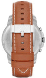 Buy Shop Fossil Grant Chronograph Blue Dial Brown Leather Strap Watch for Men - FS5184 USA Online