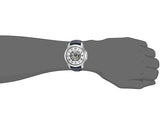 Buy Shop Fossil Grant Automatic Skeleton Silver Dial Blue Leather Strap Watch for Men - ME3111 USA Online