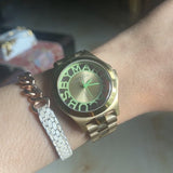 Buy Shop Marc Jacobs Henry Gold Dial Gold Steel Strap Watch for Women - MBM3295 USA Online