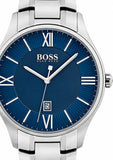 Buy Shop Hugo Boss Governer Blue Dial Silver Steel Strap Watch for Men - 1513487 USA Online