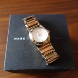 Buy Shop Marc Jacobs Amy White Dial Rose Gold Steel Strap Watch for Women - MBM8559 USA Online