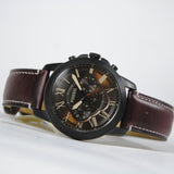 Buy Shop Fossil Grant Chronograph Brown Dial Brown Leather Strap Watch for Men - FS5088 USA Online