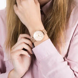 Buy Shop Fossil Jacqueline Quartz Rose Gold Dial Rose Gold Mesh Strap Watch for Women - ES4628 USA Online