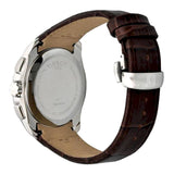 Tissot Couturier Chronograph White Dial Brown Leather Strap Watch For Men - T035.617.16.031.00