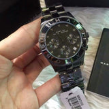 Buy Shop Marc Jacobs Blade Chronograph Black Dial Black Steel Strap Watch for Women - MBM3103 USA Online