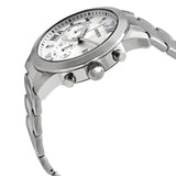 Guess Atlas Chronograph Silver Dial Silver Steel Strap Watch For Men - W0668G7