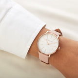 Buy Shop Michael Kors Pyper Quartz White Dial Pink Leather Strap Watch For Women - MK2741 USA Online