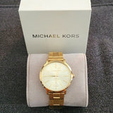 Buy Shop Michael Kors Jaryn Analog Quartz Gold Dial Gold Steel Strap Watch For Women - MK3500 USA Online