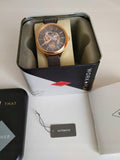 Buy Shop Fossil Suitor Mechanical Grey Dial Grey Leather Strap Watch for Women - BQ3265 USA Online